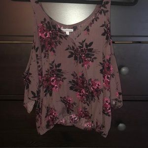 Charolette Russe plum floral blouse